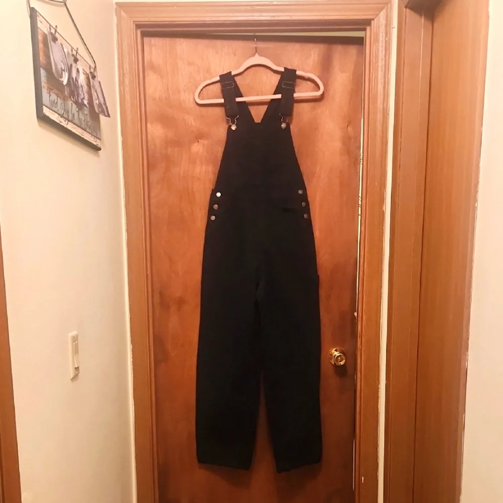 Brandy Melville Black John Galt Women's Jeans Overalls Size Small - Picture 1 of 11